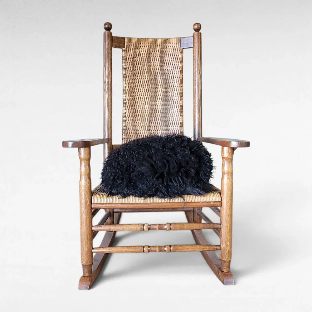 Genuine Swedish Sheepskin Rug Stitched Fixed Silky Wool Pelt Throw 46